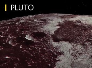 冥王星の高精細画像をリアル動画で地形や衛星まで体験の映像公開