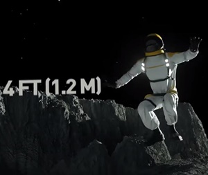 太陽系天体の重力特徴を人のジャンプでリアル再現した動画１